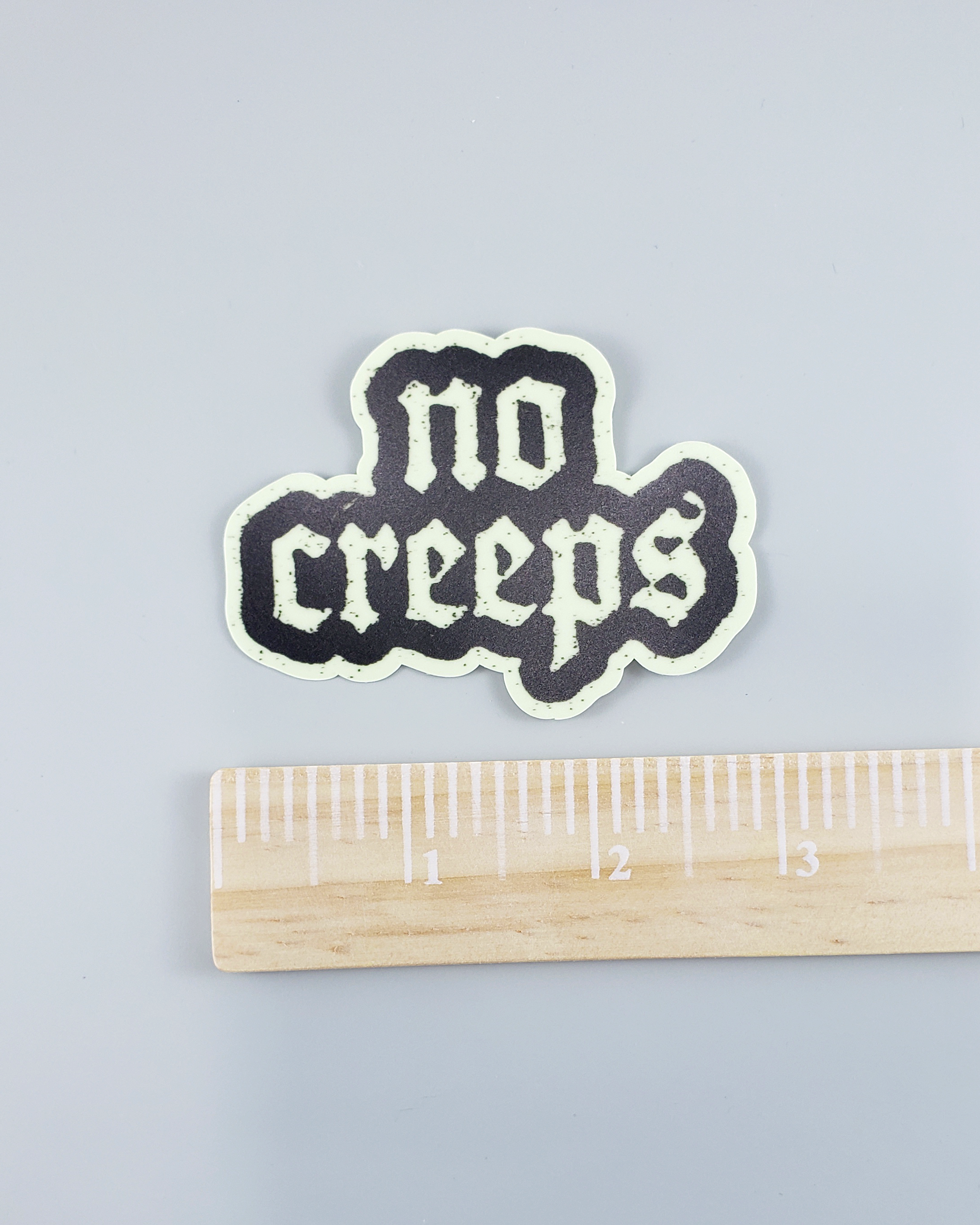 "No Creeps" Sticker - Glow-in-the-Dark