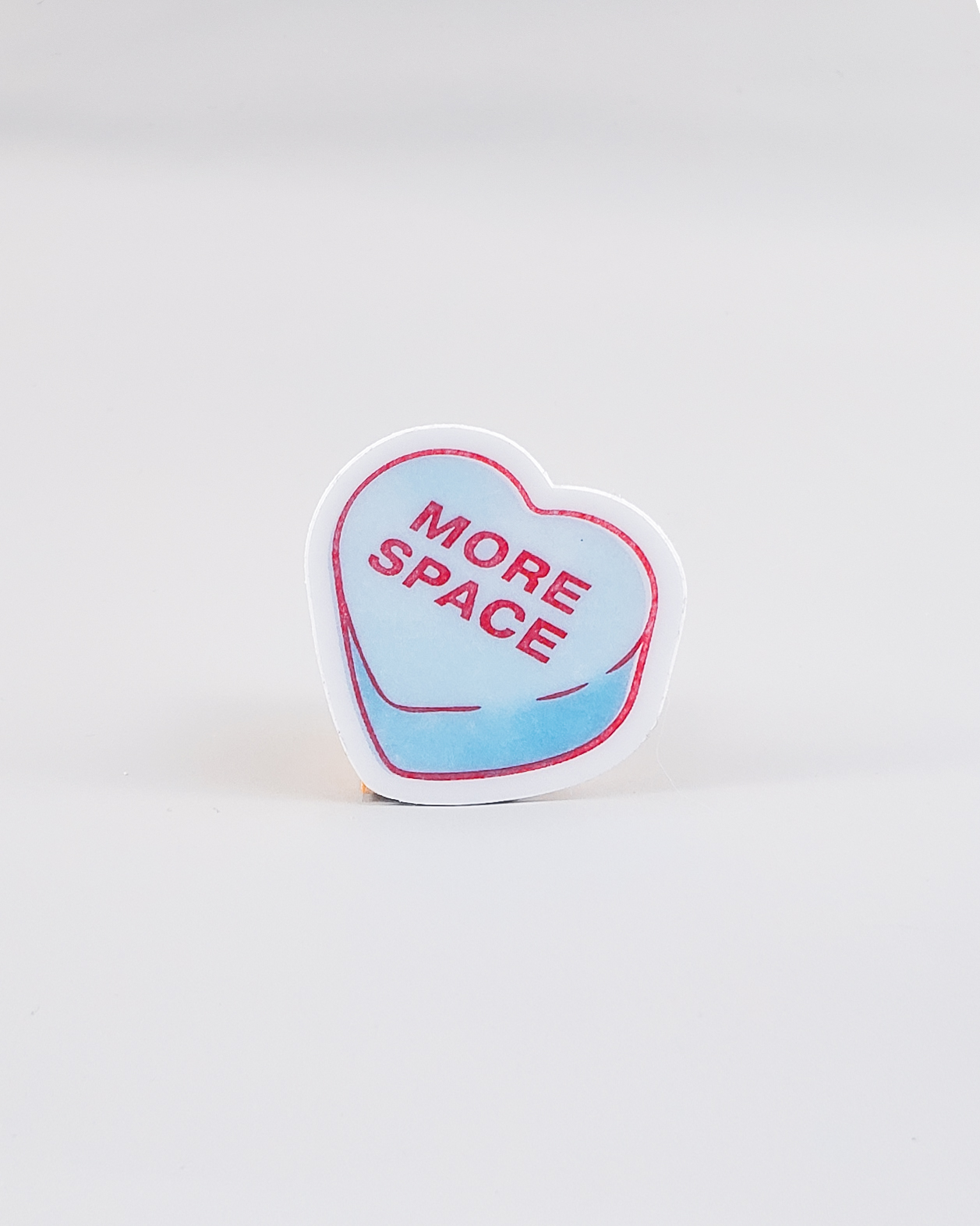 "More Space" Conversation Heart Sticker