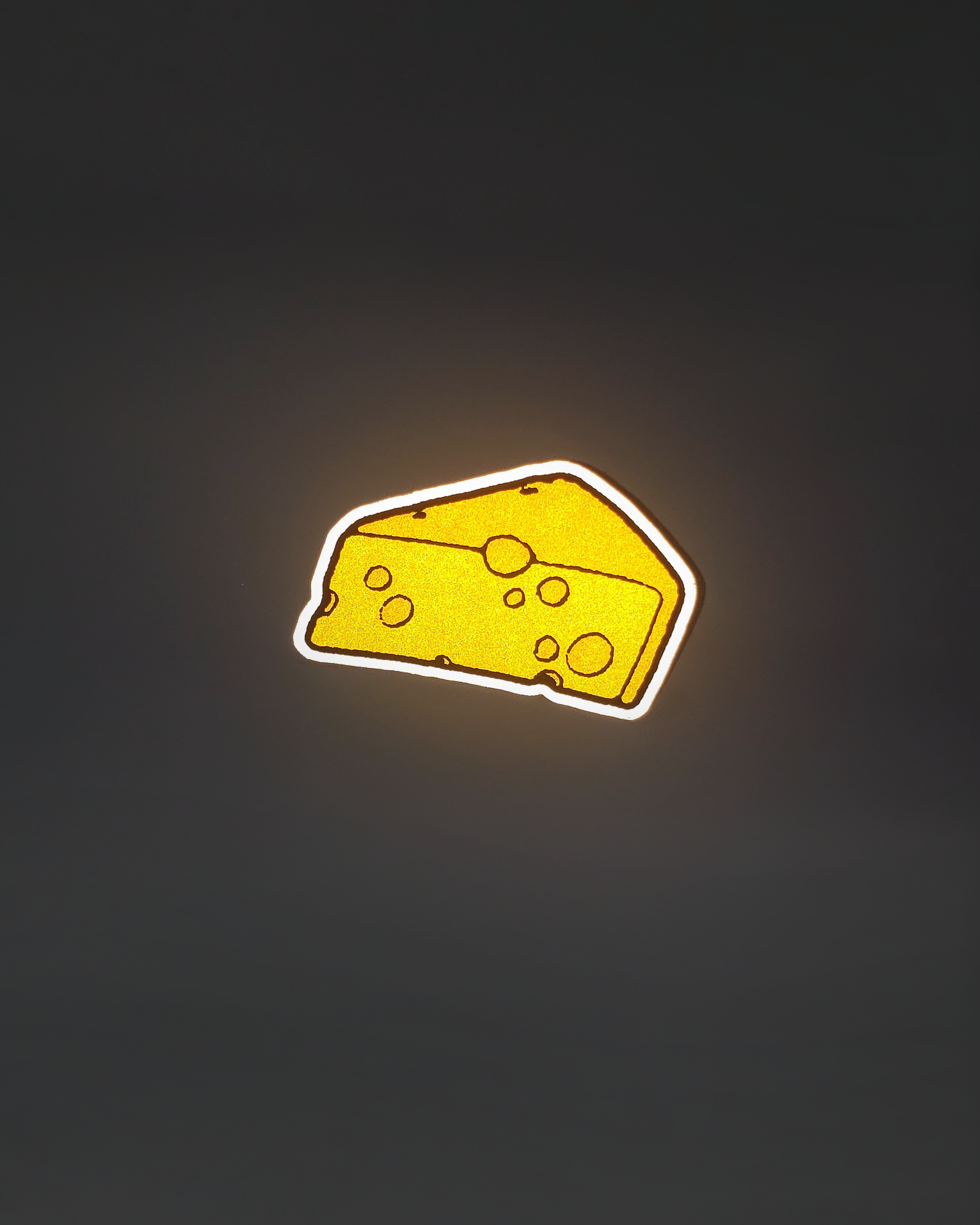 Safety Cheese Sticker - Hi-Vis Reflective