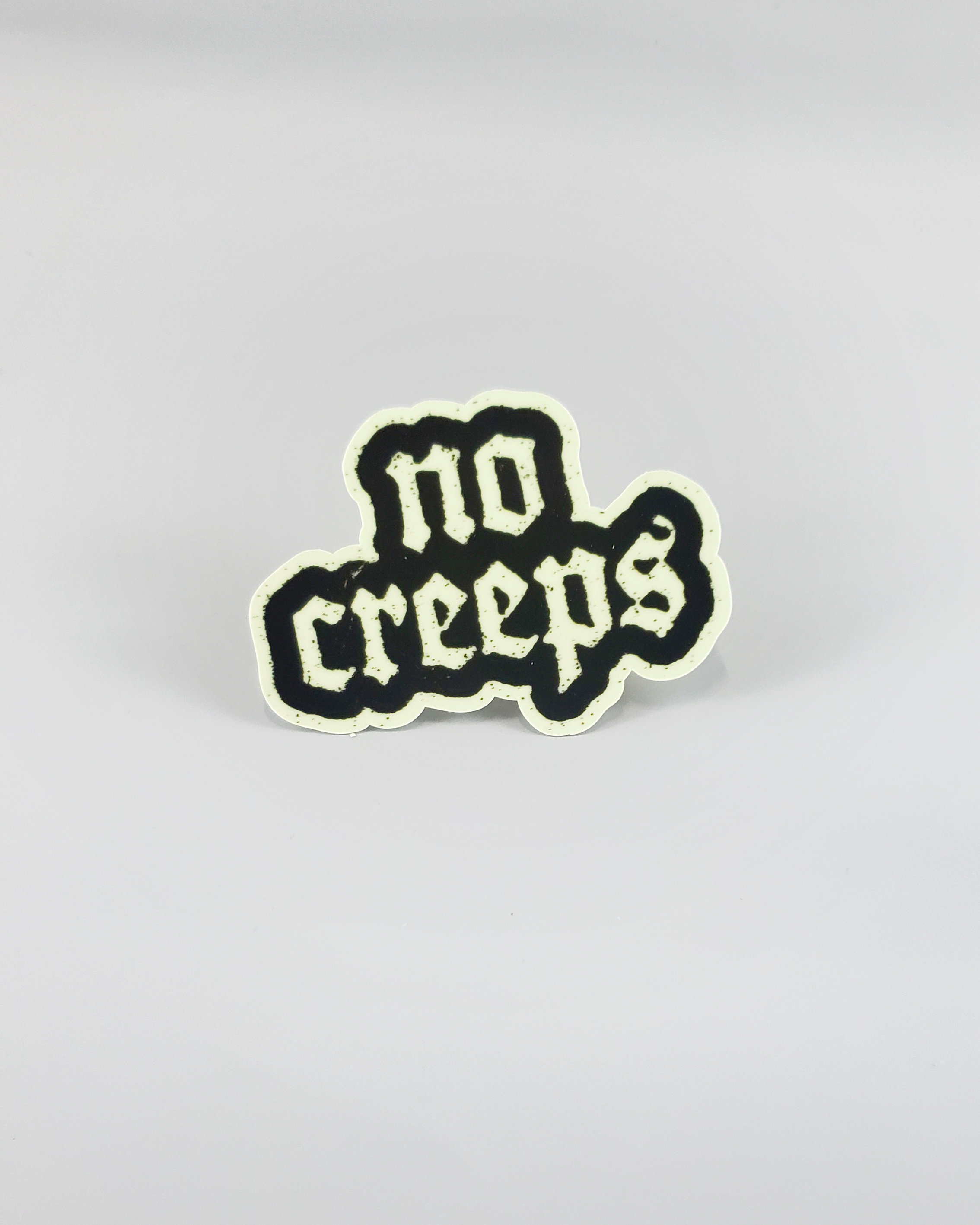 "No Creeps" Sticker - Glow-in-the-Dark