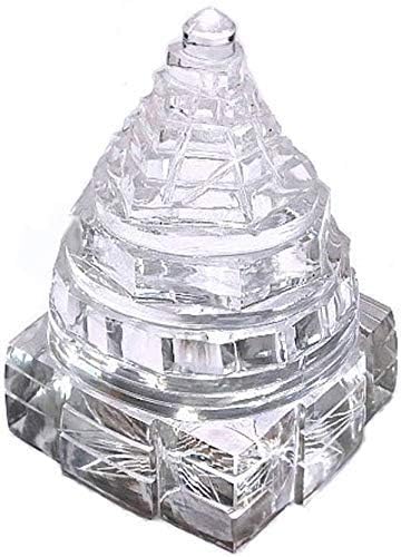 Krushnesh Creations Sphatik Shree Yantra/Crystal Shree Yantra (Maha Meru Yantra)