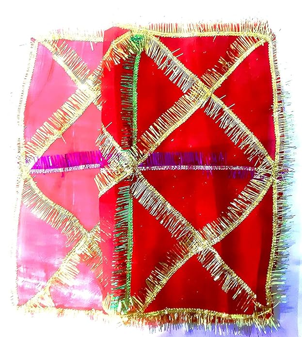 Krushnesh Creations Bridal/Devi Maa Ki Chunri/MATA ki Chunni/Bridal Chunri 96?46 cm
