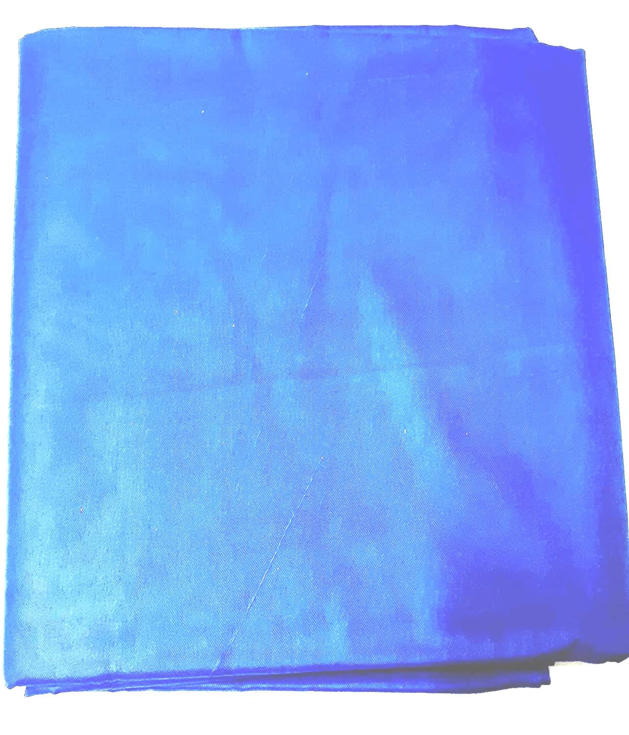Krushnesh Creations Blue Altar Cloth for Pooja,Blue,LxH=77x45 cm,(Pack of 2)