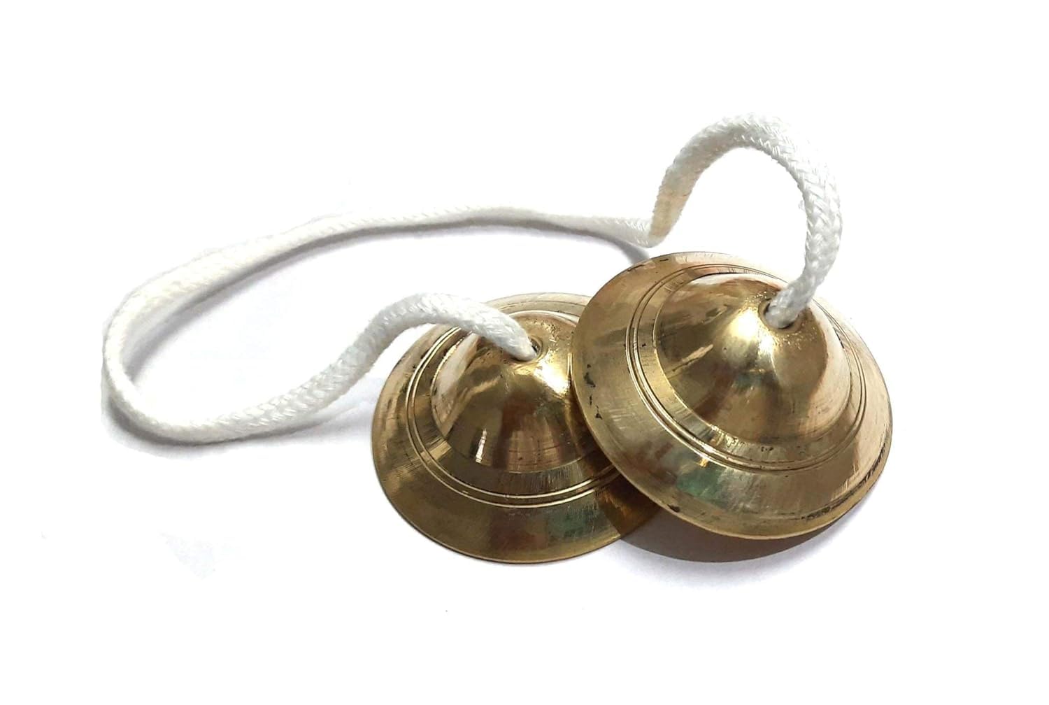 Krushnesh Creations Original Heavy Brass Kartal Manjira Handmade Percussion Musical Instrumentfor for Bhajan Kirtan Jhanjar