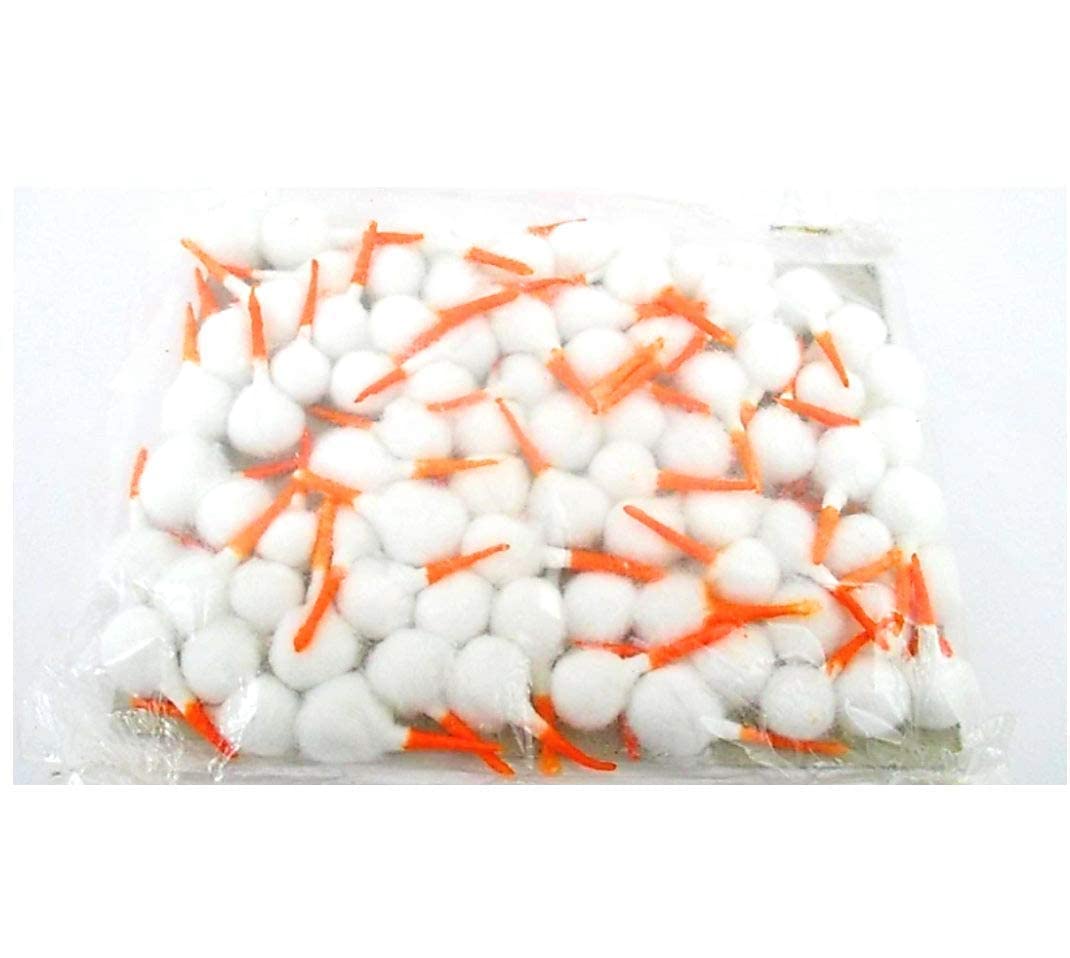 Krushnesh Creations Pooja Round Cotton Kesar Wicks(2000 Wicks)