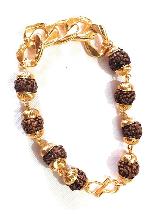 Krushnesh Creations Rudraksha Mala with Bracelet