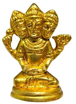 Krushnesh Creations Beautifully Handcrafted Brass Lord Kartik | Kartikeya Idol in Brass (7 Cms) (1 Pc)