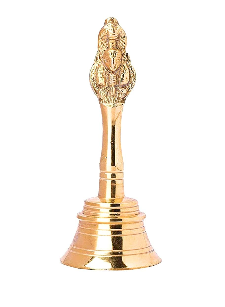 Krushnesh Creations Brass Garud Ghanti(Size 2) for Pooja