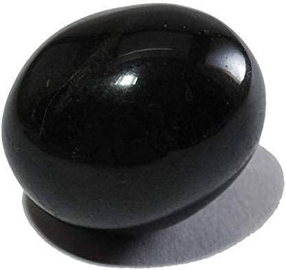 Krushnesh Creations Natural Black Shaligram Shila/Saligram/Marble Stone/Shiva Linga,Black,15-30 Gm