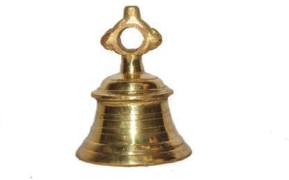 Krushnesh Creations Brass Hanging Bell for Festival Home Temple Decoration(Pack of 1) Small Size