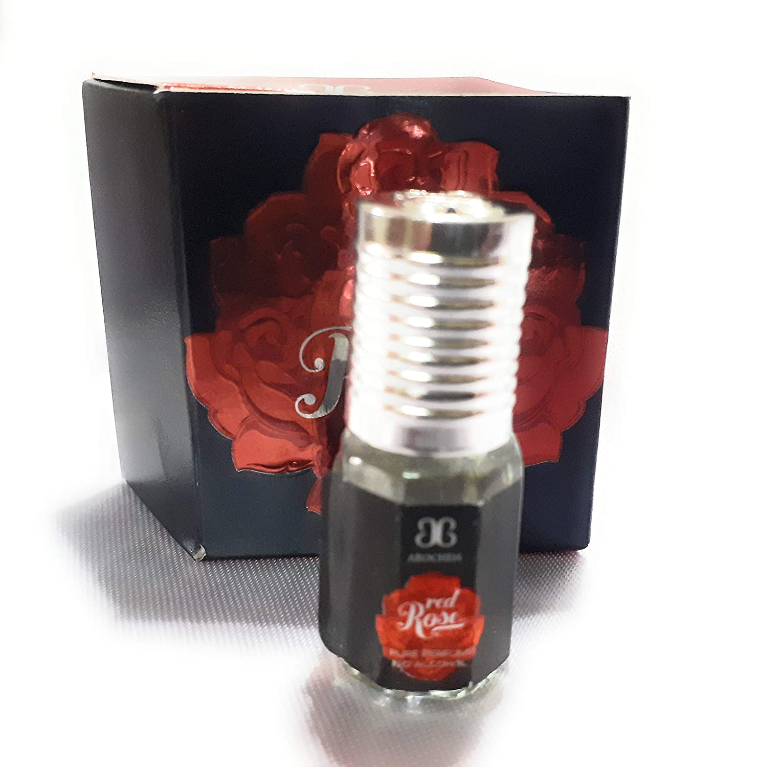Krushnesh Creations Rose Flavor Ittar Bottle (1E+1 grams, Reusable, Perfume Bottle, Personal Fragrance, Home Decoration)