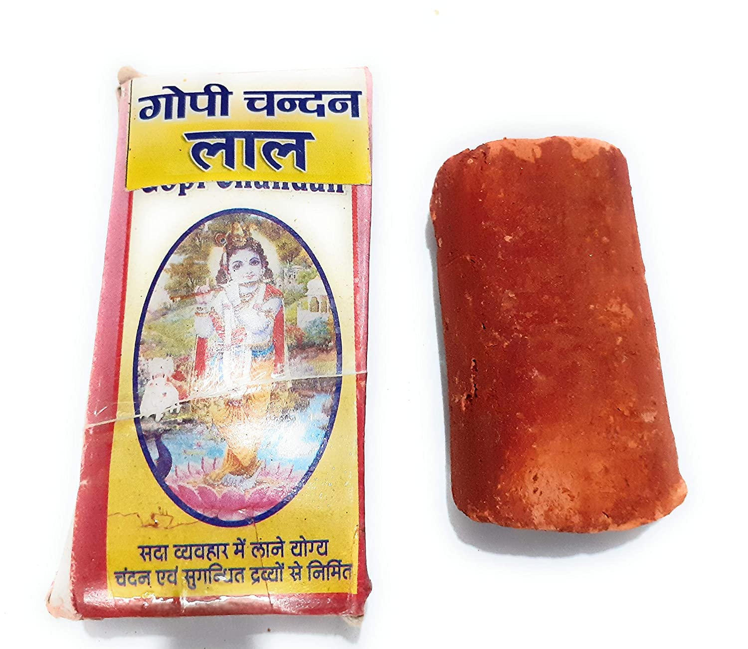 Krushnesh Creations Red Gopi Chandan,Red,50 Gm