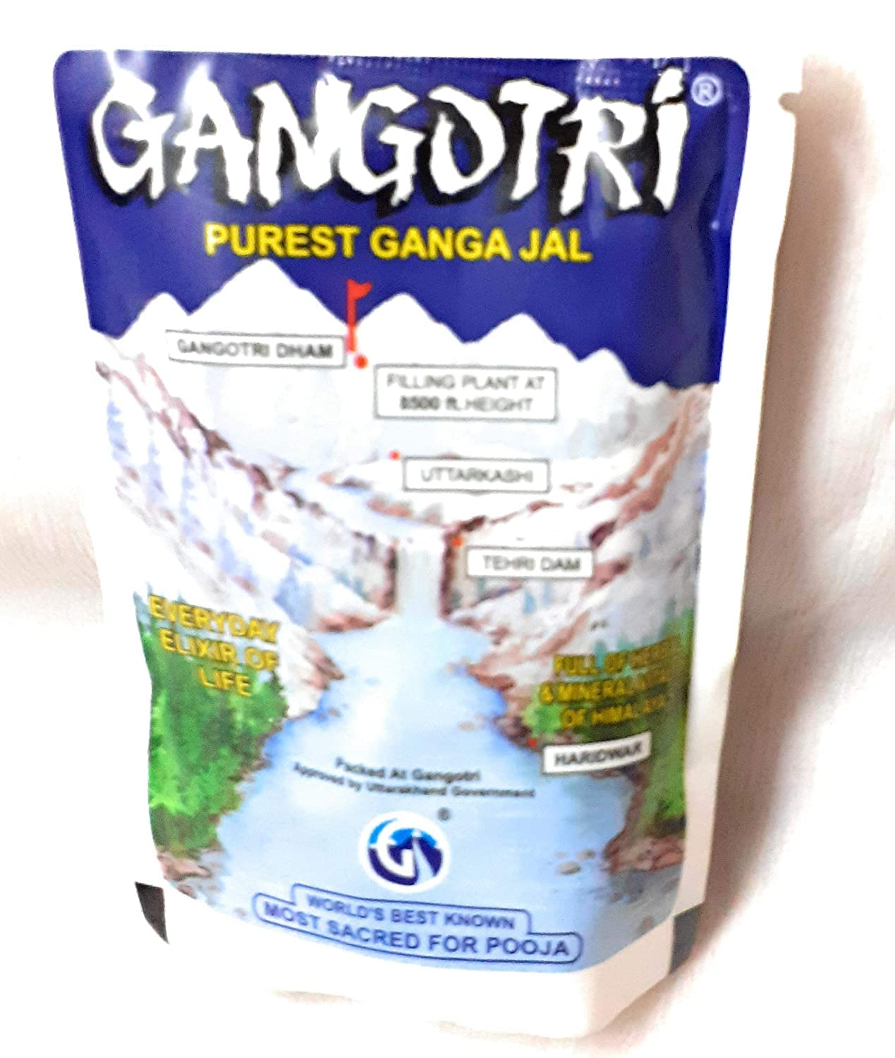 Krushnesh Creations Pack of 4 Gangajal from Gangotri for Pooja 60 ML, White
