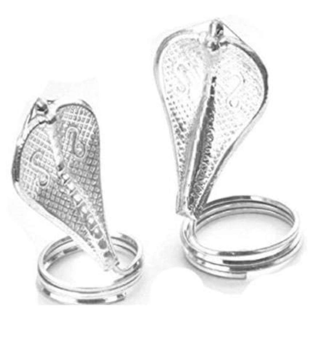 Krushnesh Creations Silver Naag Nagin Jhoda for Kaal Sarpa Dosh Nivaran(Height-3.5 cm),White