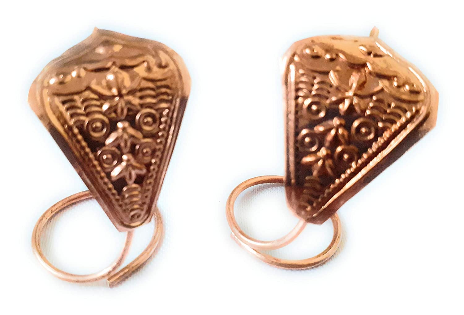 Krushnesh Creations Copper Naag Nagin Joda for Pooja of kaalsarp dosh(Height-3.5 cm),Brown