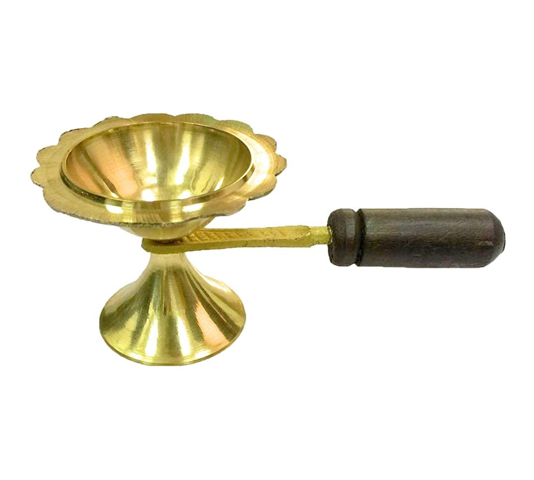 Krushnesh Creations Brass Kapur Burner