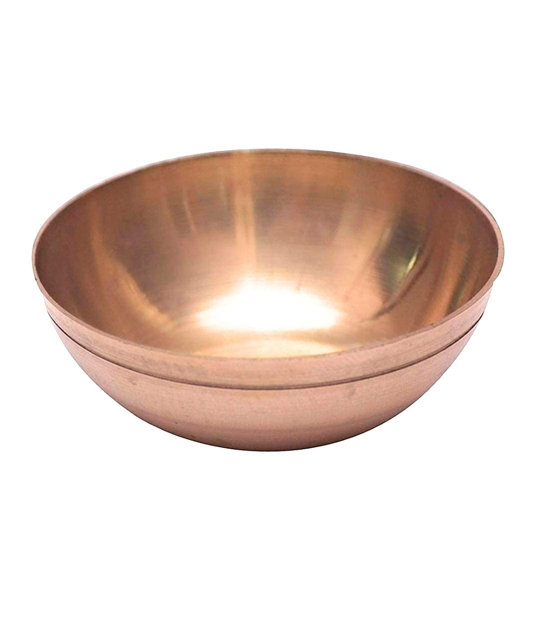 Krushnesh Creations Brass Katori for Pooja,Deity Bhog Prasad (Set of 4) Weight-35-40 Gram Approx,Yellow, Size 1