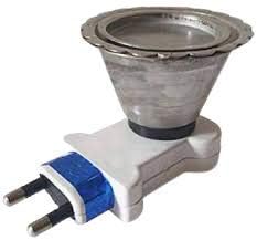 Krushnesh Creations Electric Stainless Steel Incense Camphor Kapur Burner Dani Stand Holder for Office,Home,Temple
