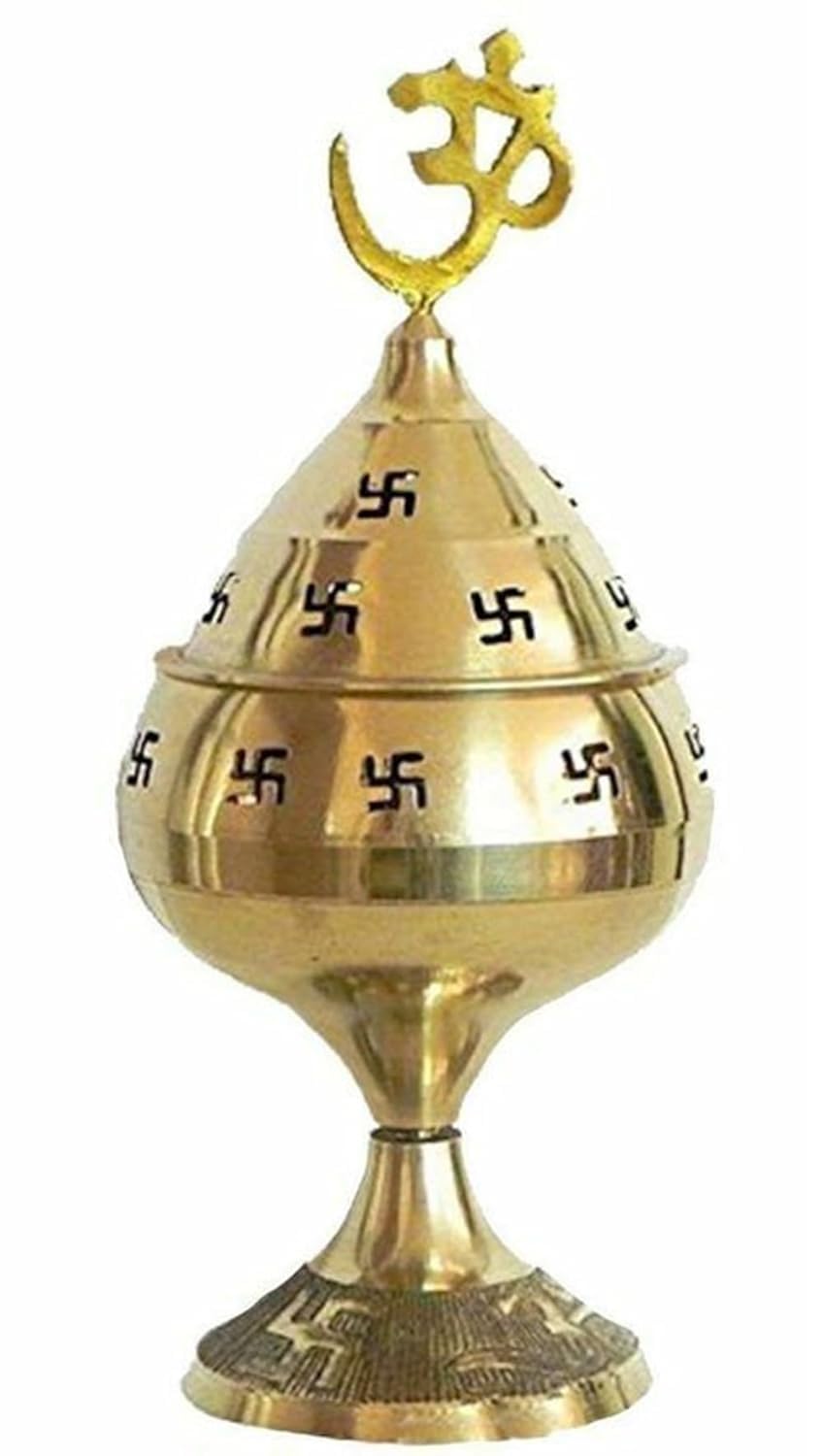 Krushnesh Creations Akhand Deepak for Navratri, Diwali Pooja, Brass Oil Lamp Akhand Jyot Diya