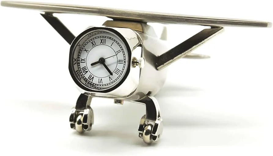 Aeroplane Miniature Table Clock