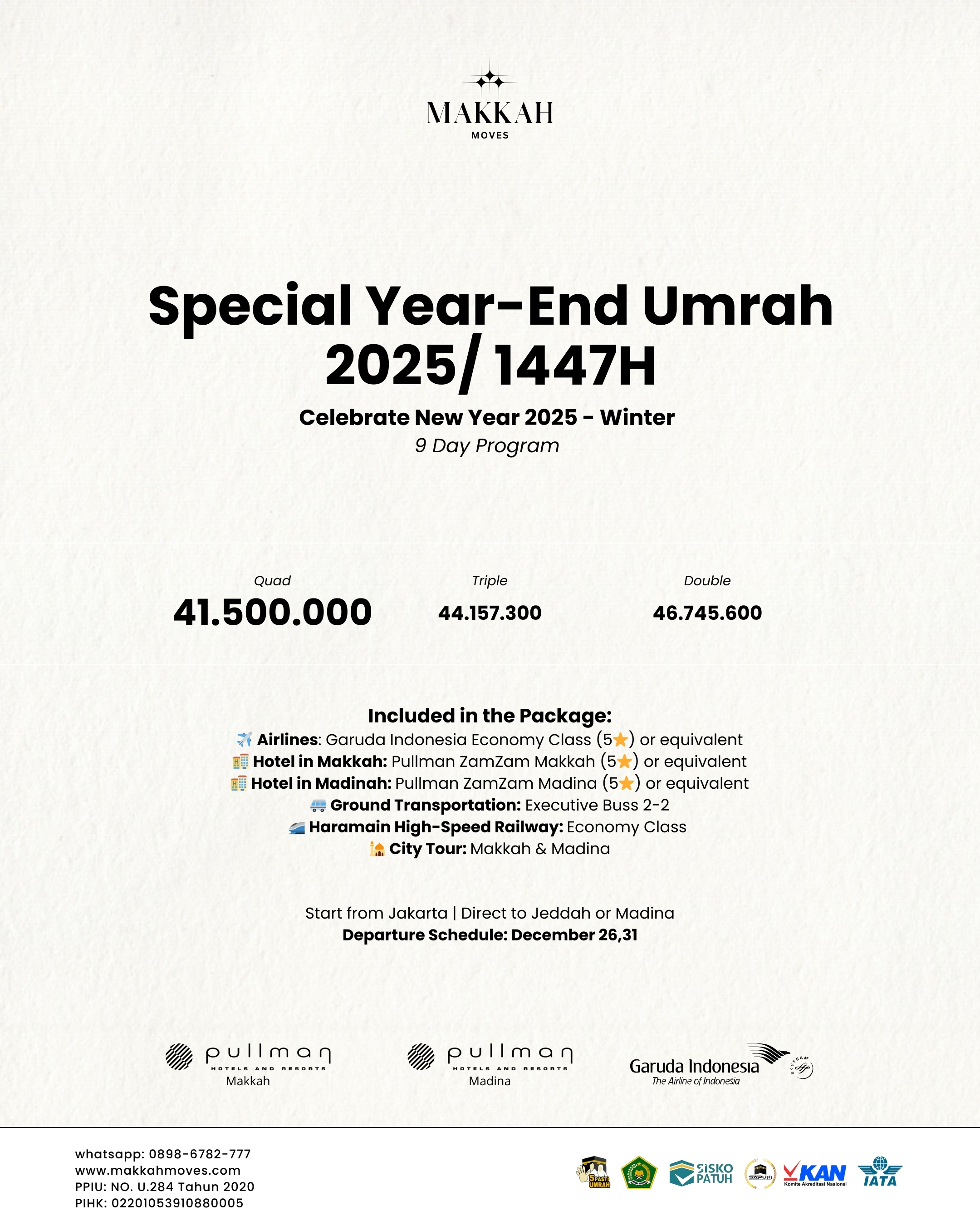 Special Year-End Umrah 1447H/ 2025 9D