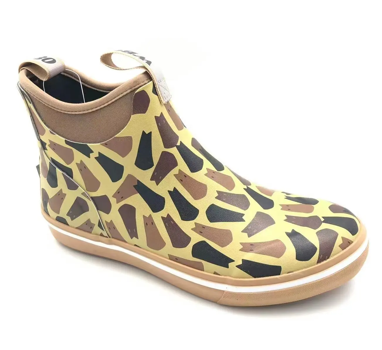 Giraffe-Patterned Ankle Boot