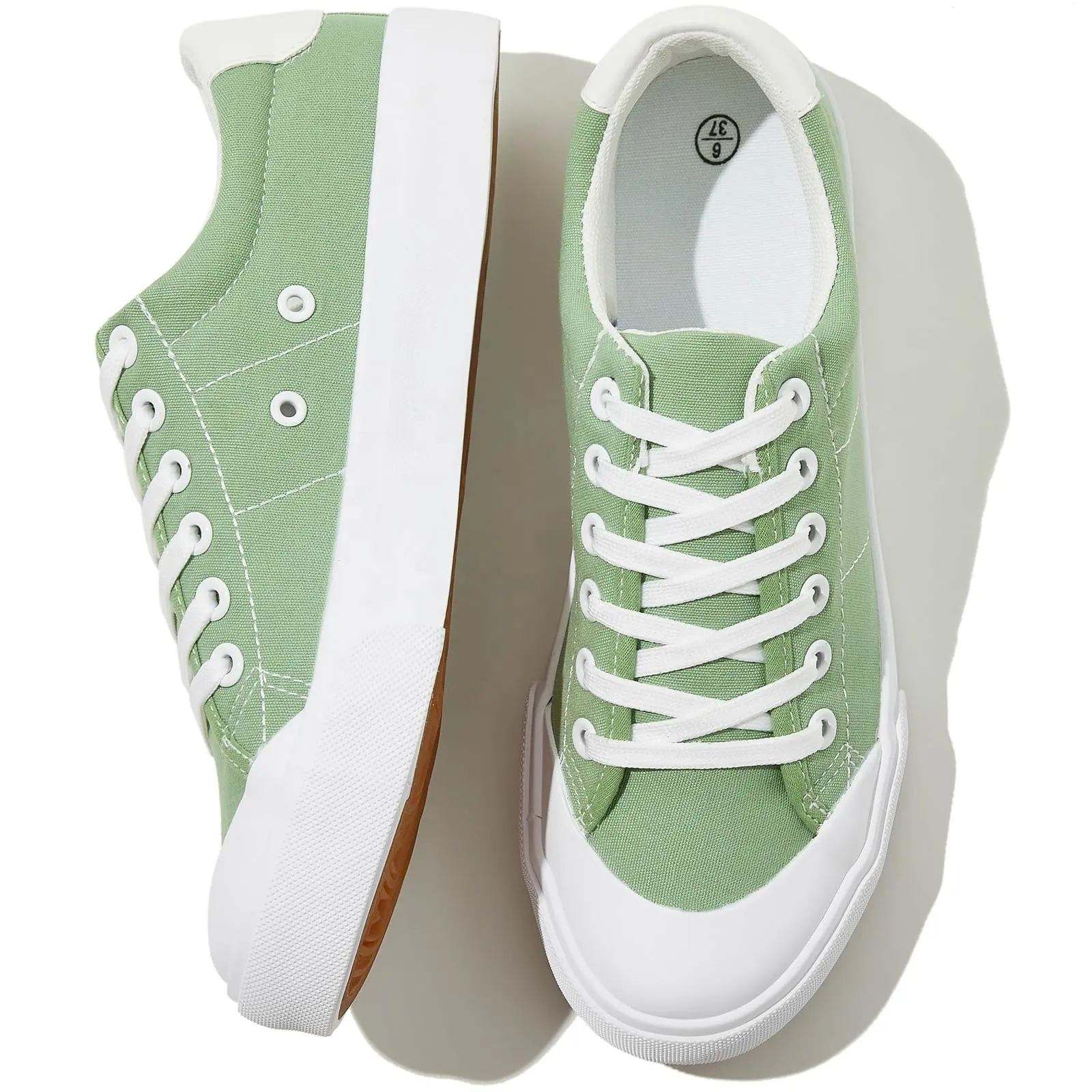 Green Canvas Sneakers