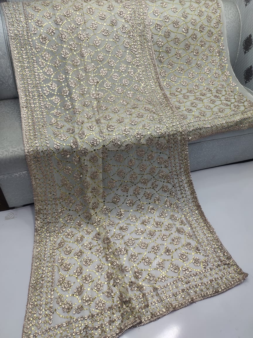 Beautiful Gota + mukesh work   Heavy work suit