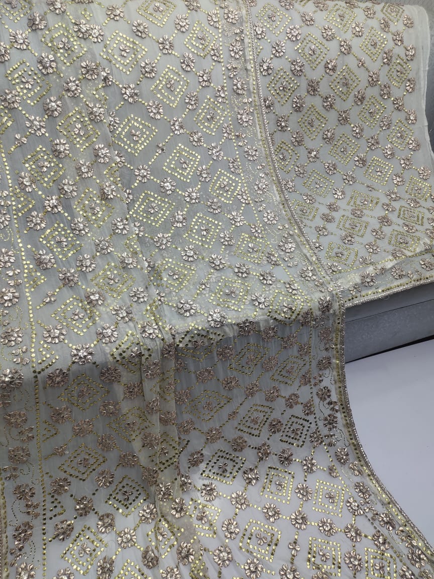 Beautiful Gota + mukesh work   Heavy work suit