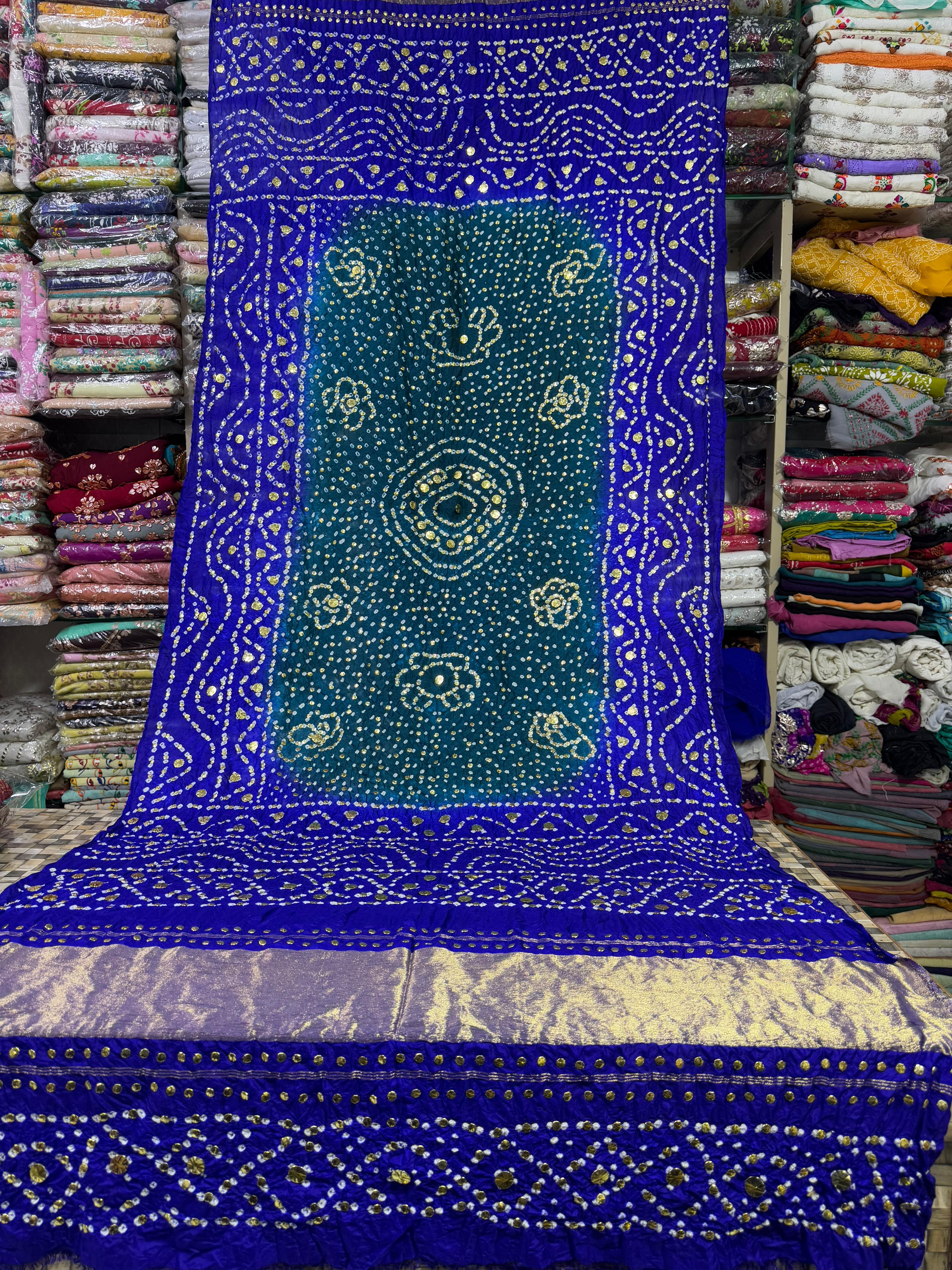 Beautiful Mukesh work dobatta   Churni mukesh work