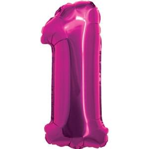 14" NUMBER 1 FUCHSIA