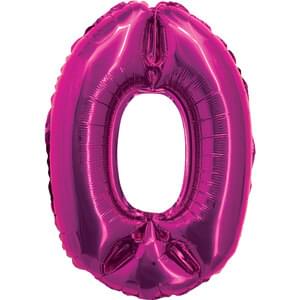 14" NUMBER 0 FUCHSIA