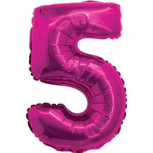14" NUMBER 5 FUCHSIA