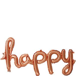 HAPPY ROSE GOLD SCRIPT PHRASE5