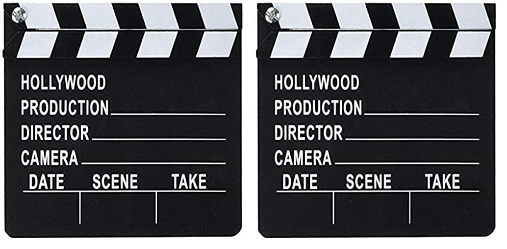 Rhode Island Novelty 7 Inch x 8 Inch Hollywood Movie Clapboard (Pack of 2)