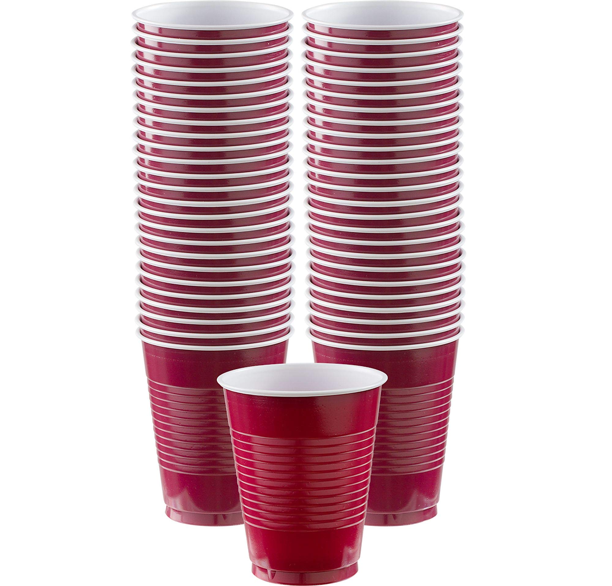 Berry Red Plastic Cups (18 oz.) 50 Count 