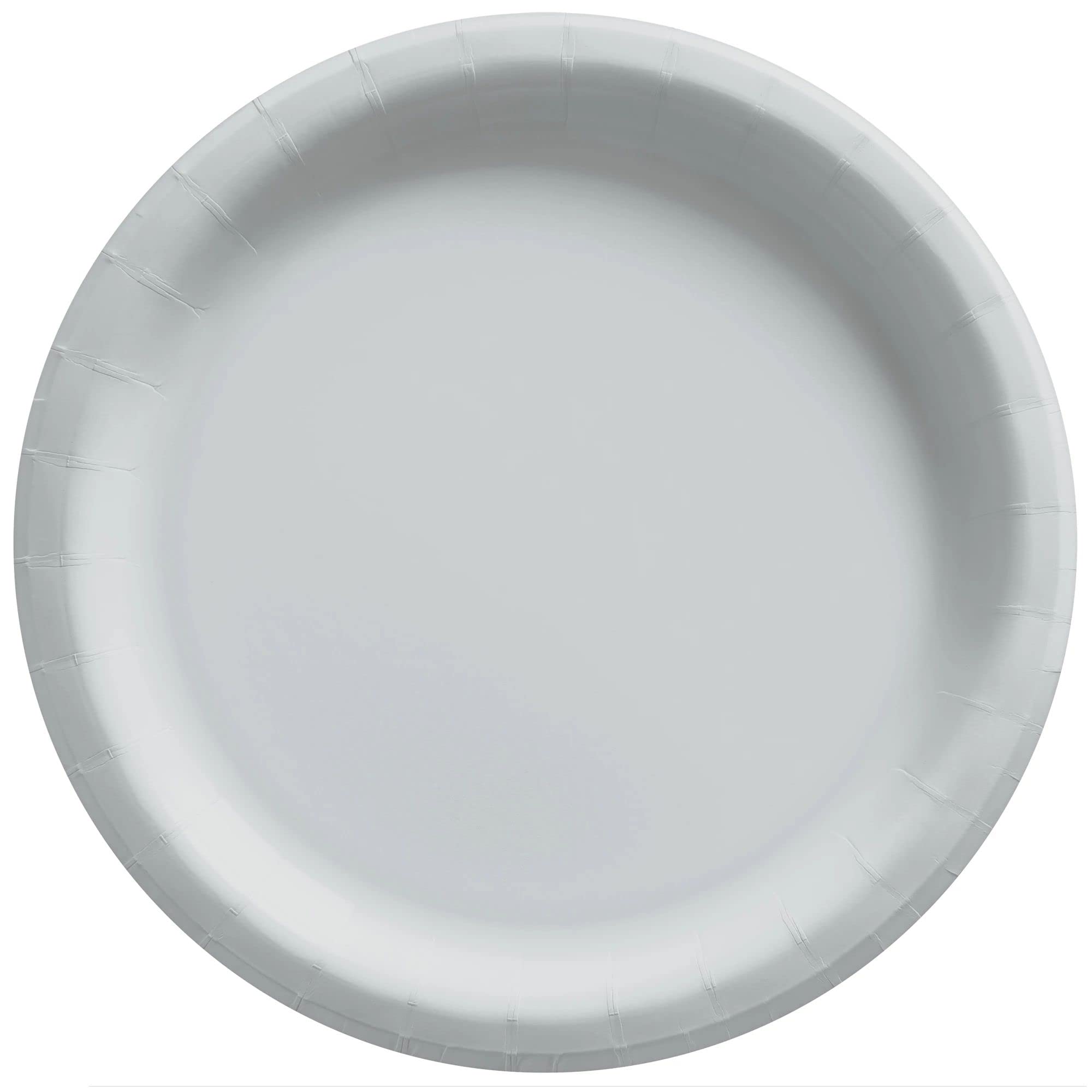 Silver Round Paper Plates - 10" (20 Pc) 