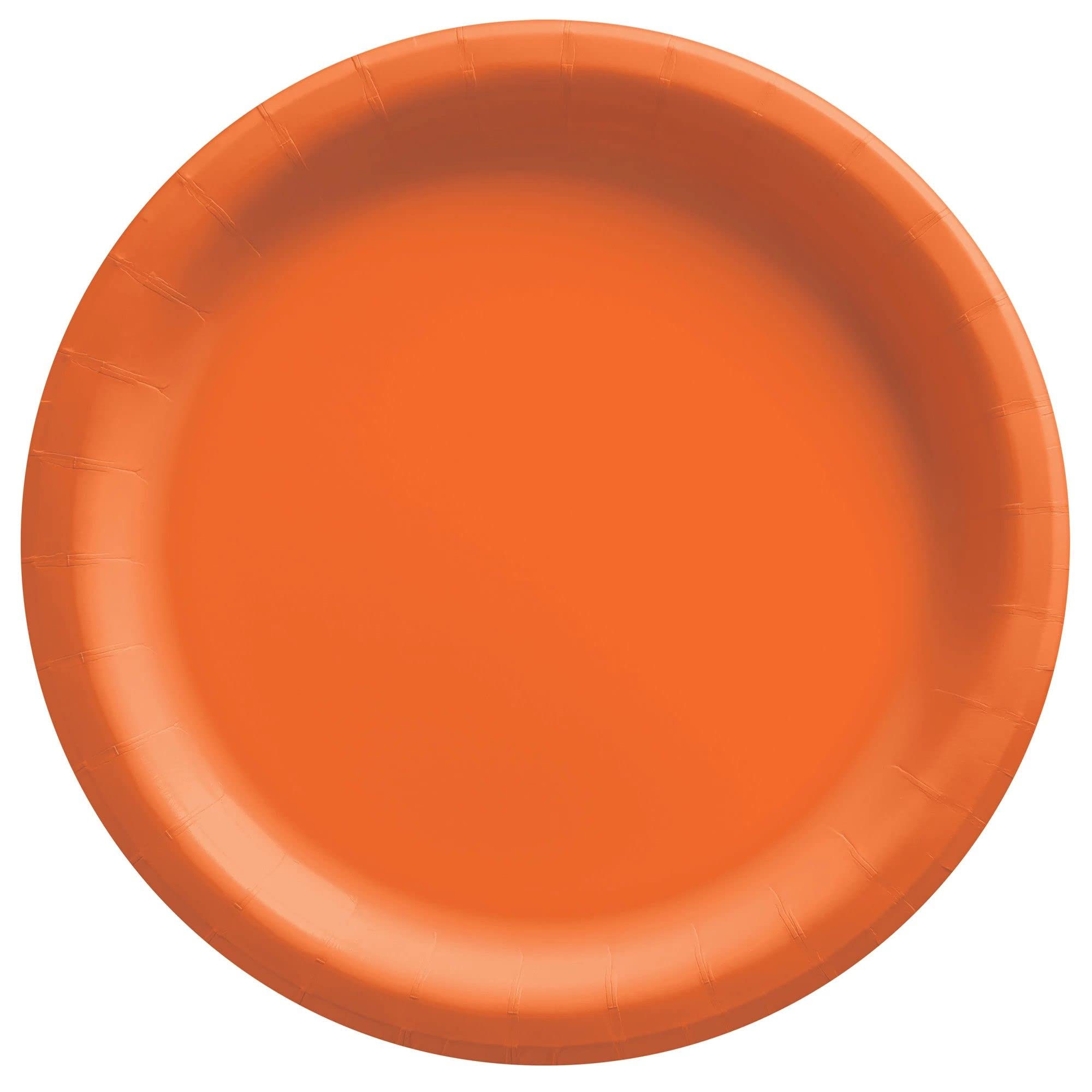 Orange Peel Round Paper Plates - 10" (20 Pc)