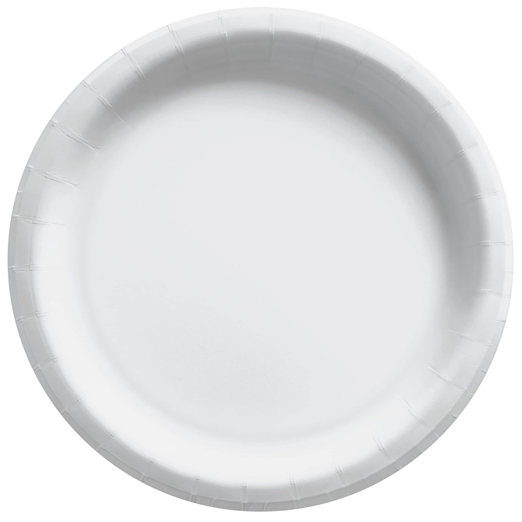 Frosty White Round Paper Plates - 10" (20 Pc)