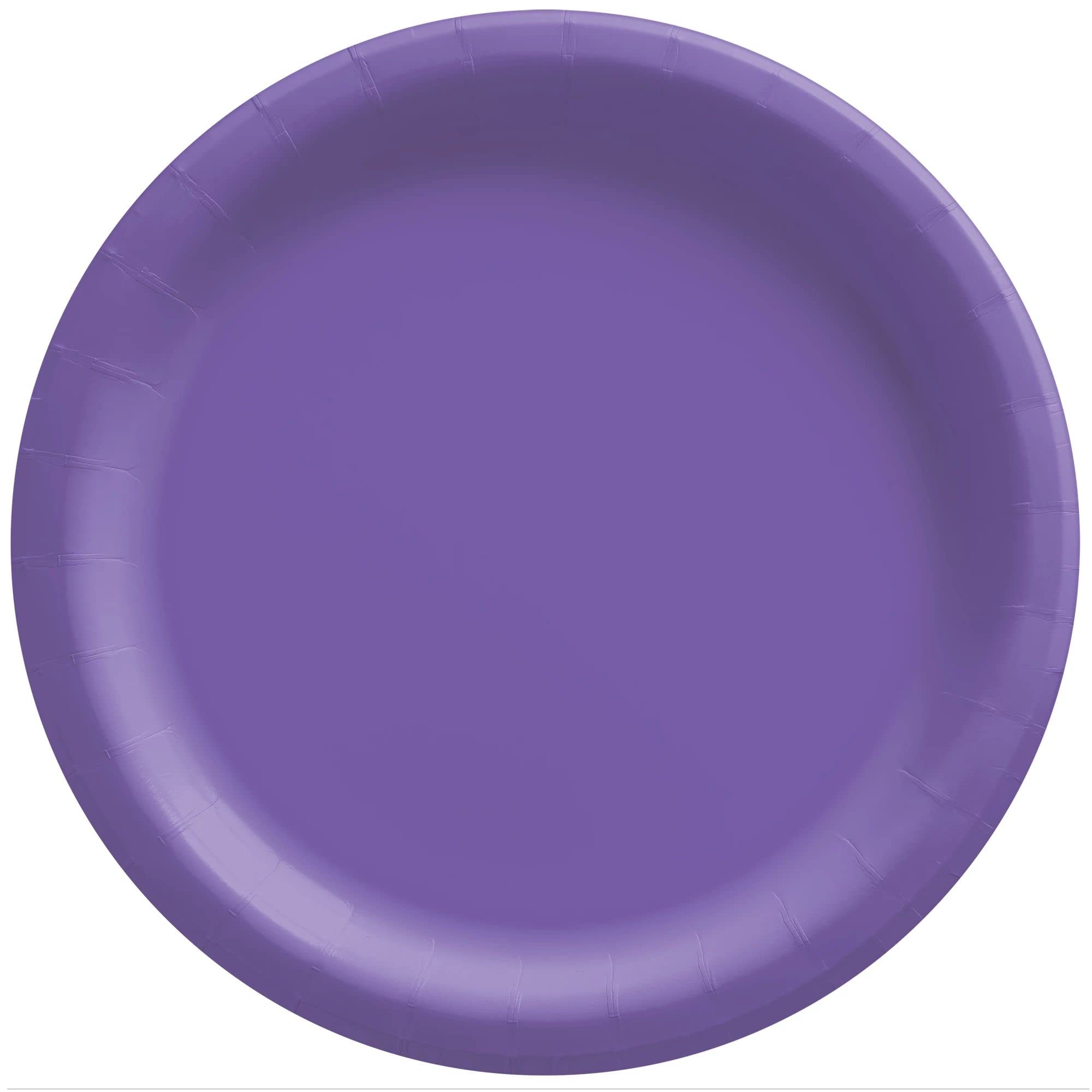 New Purple Round Paper Plates - 10" (20 Pc) 