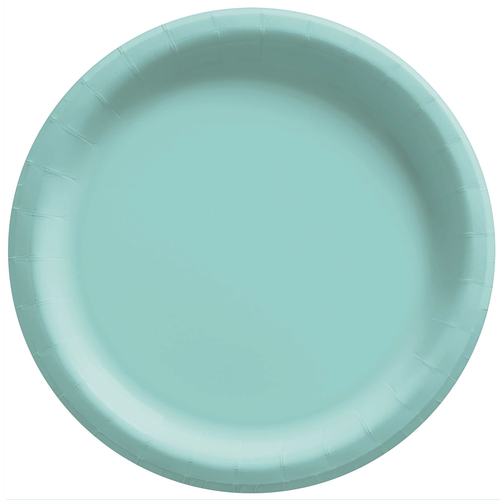 Amscan Robin's-Egg Blue Round Paper Plates - 10" (20 Pc)
