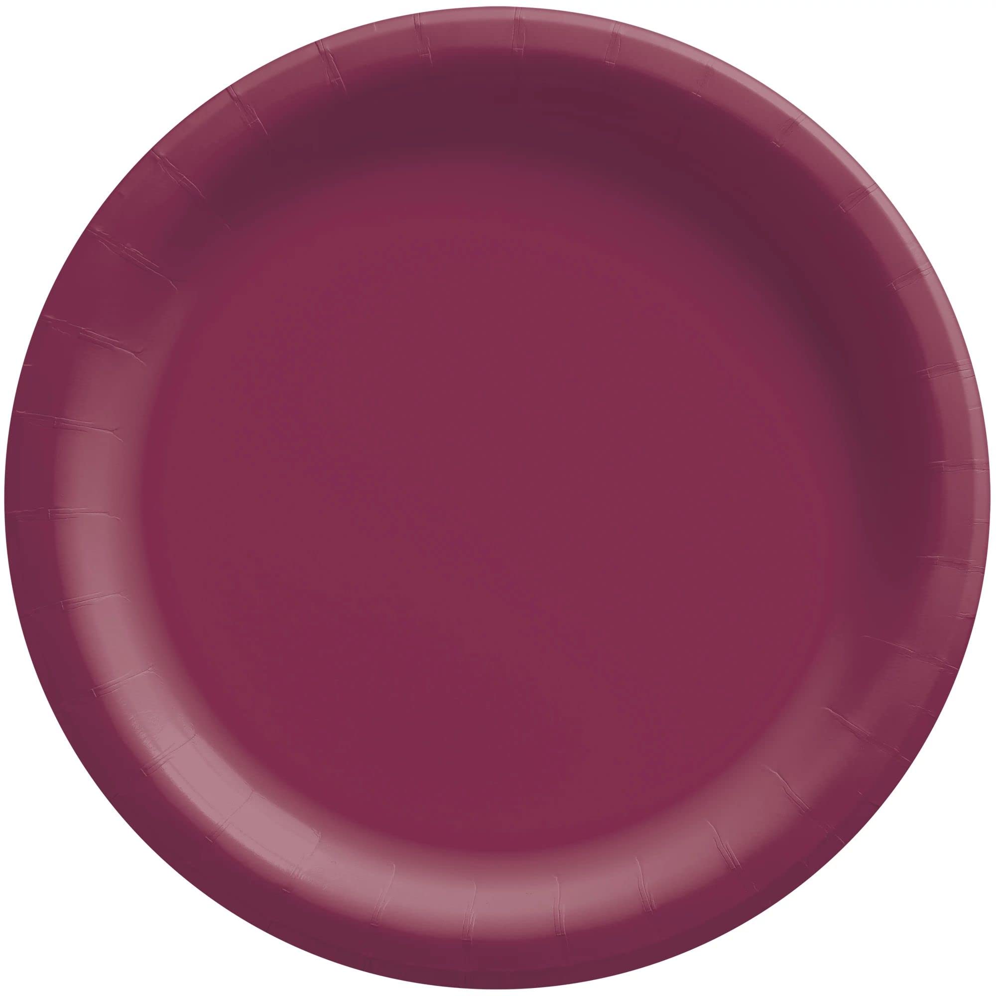 Berry Red Round Paper Plates - 10" (20 Pc)