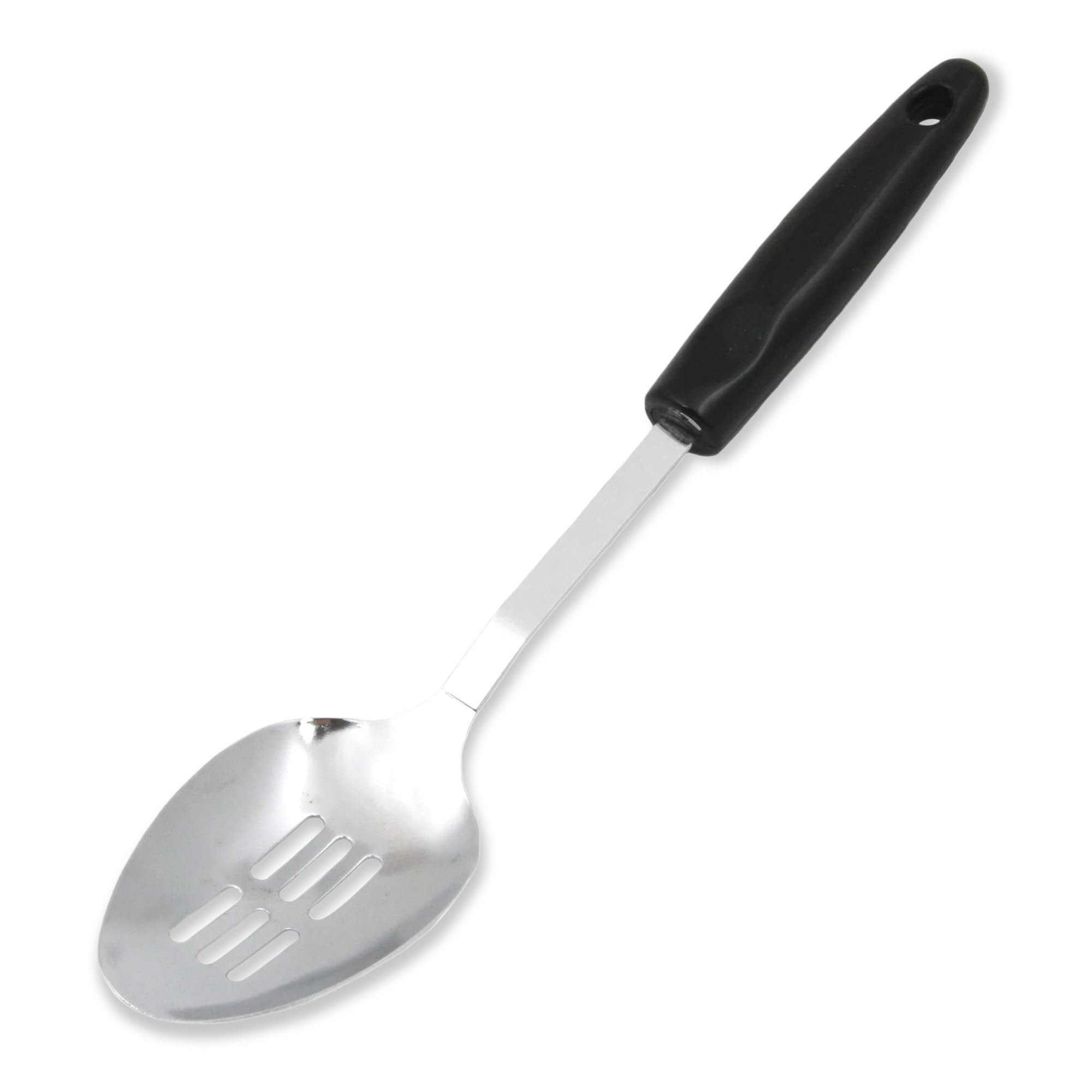 Chef Craft Select Slotted Spoon, 12.75 inches, Stainless Steel/Black