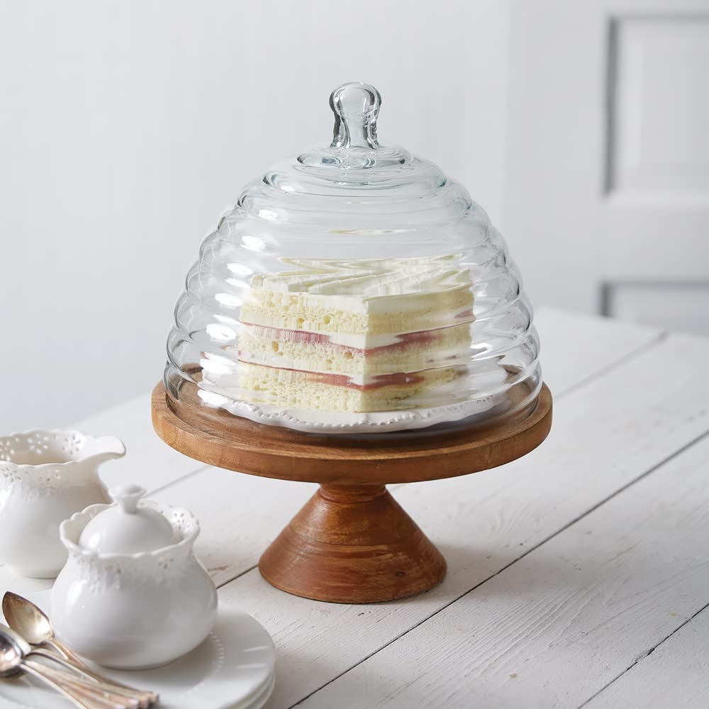 Honey Hive Cloche with Stand, 13-inch