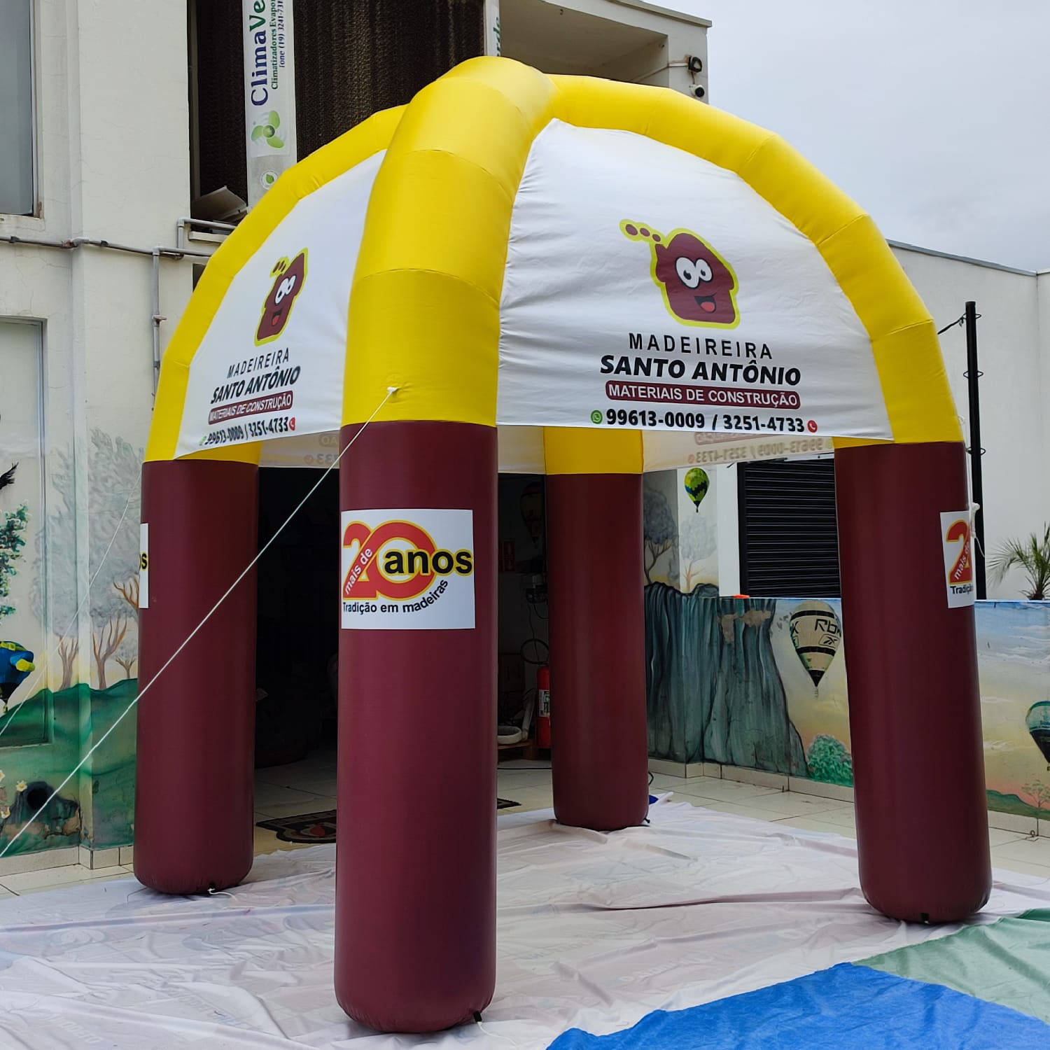 TENDA REDONDA INFLAVEL 2.3x2.3 (IMPRESSÃO PARCIAL)