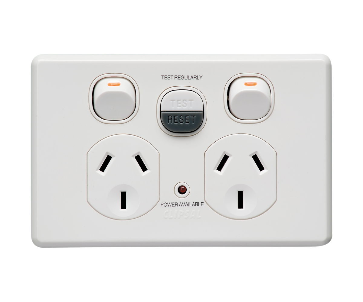Double Power Outlet with Switches