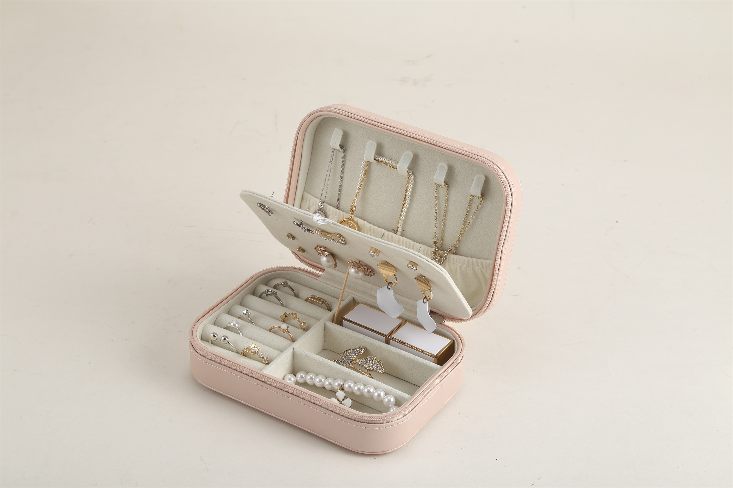 Schmuckkästchen PU-Leder - Rosa