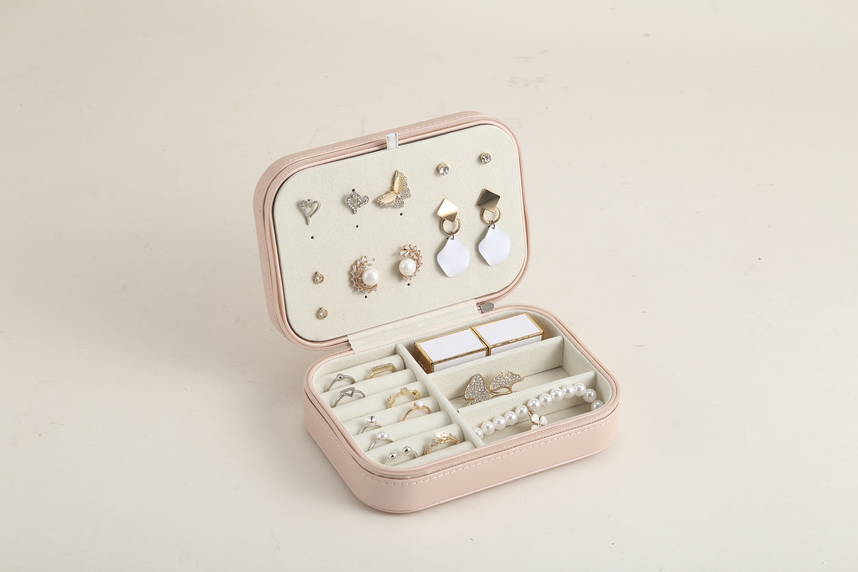 Schmuckkästchen PU-Leder - Rosa