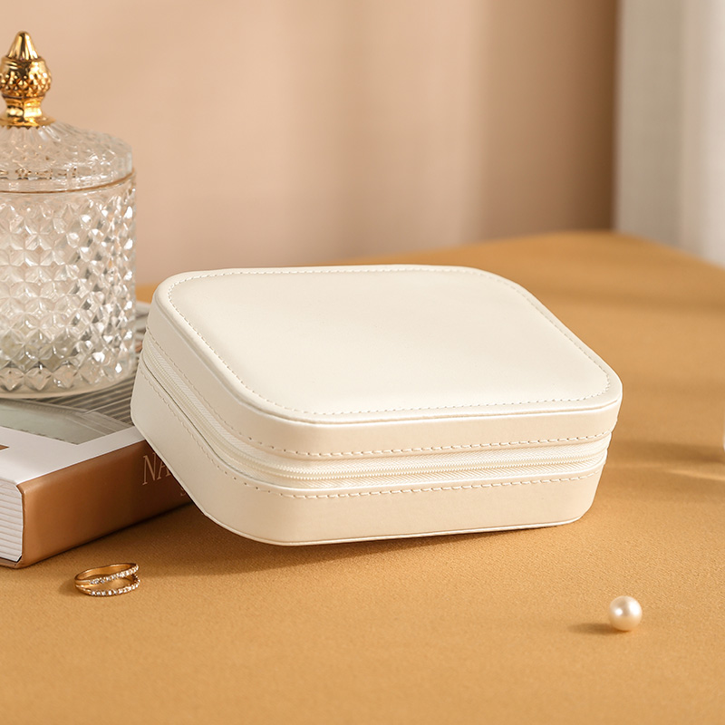 Schmuckkästchen PU-Leder - Weiß