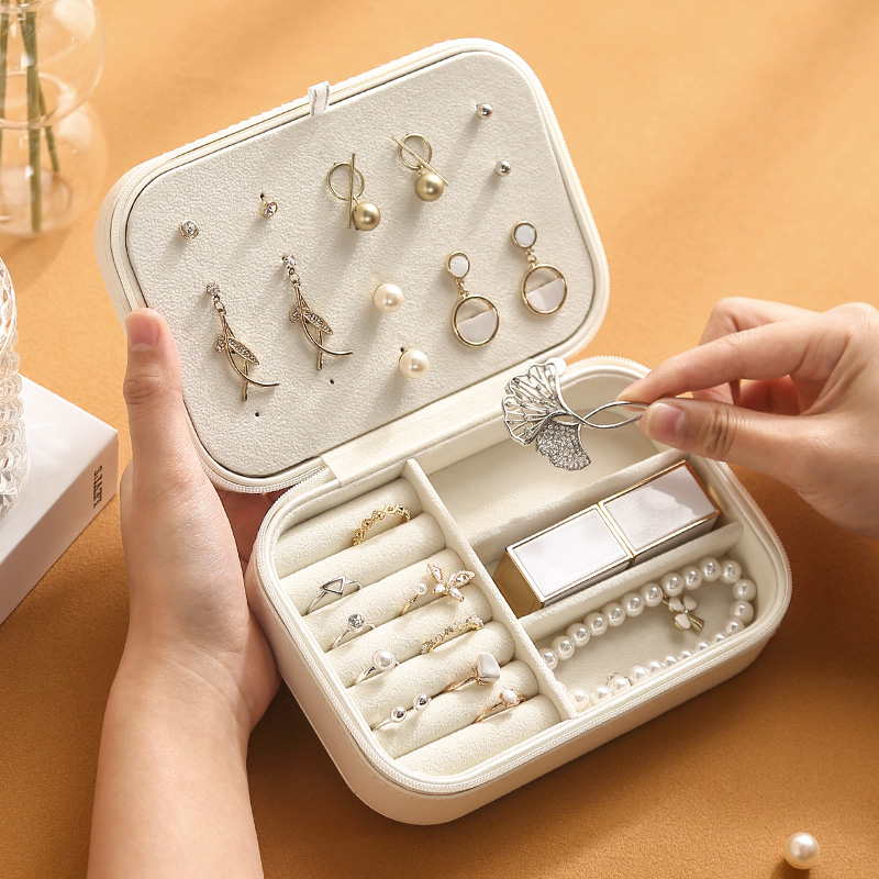 Schmuckkästchen PU-Leder - Weiß